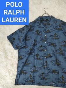 ポロラルフローレン　アロハシャツ　サーフィン柄　ビンテージ　ポロスポーツ POLO RALPH LAUREN SPORT RRL RLX