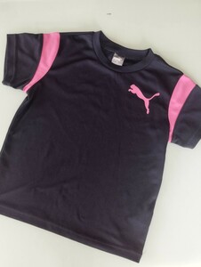 ［2409］女の子★PUMA 半袖Ｔシャツ（ネイビー×濃ピンク） 130cm 