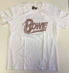 GU ジーユー × DAVID BOWIE デヴィッド ボウイTシャツ▼メンズL▼ グラフィックTシャツ▼ 白▽長期保管・デッドストック・未着用