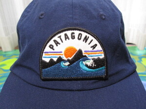 USEDキレイ Patagonia パタゴニア キャップ 帽子 ネイビー サイズALL オーガニックコットン100 キャンプ アウトドア