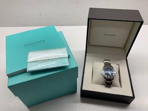 【稼働品】TIFFANY&Co ティファニー アトラス ドーム Z1800.11.10A10A00A メンズ腕時計 黒文字盤 クオーツ 中古