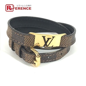 LOUIS VUITTON ルイヴィトン M6623E ブレスレット・サイン イット アクセサリー バングル 2重 ダミエ ブレスレット エベヌズ【中古】