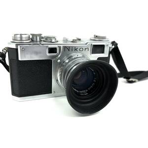 【現状品】 Nikon S2 Sマウント レンジファインダー NIKKOR-S-H・S 1:2 f=5cm 一眼レフ フィルムカメラ レンズ