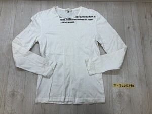 KLEIN PLUS HOMME クランプリュスオム メンズ プリント ロンT 長袖Tシャツ 46 白