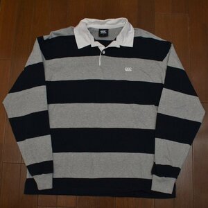 CANTERBURY カンタベリー 4インチ ストライプラグビージャージ　4INCH STRIPE RUGBY JERSEY ラガーシャツ RA48561 XLサイズ メンズ M829823