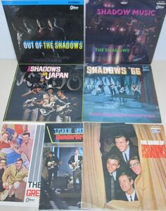 LP・シャドウズ THE SHADOWS 赤盤 7セット・in JAPAN, ’66, 栄光のシャドウズ他・ペラジャケ01-34