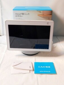 m350★美品/echo show 10 /モーション機能付きスマートディスクプレイ+Alexa/箱付き/説明書/アレクサ/T4E4TA★送料730円〜