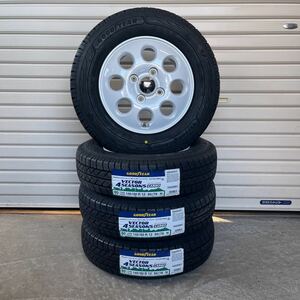 新品オールシーズンタイヤ◆ララパーム　オーバル◆グッドイヤーベクター4シーズン◆145/80R12 ホワイト軽トラ　N-VANサンバー ハイゼット