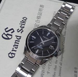 2024年6月OH・外装仕上済 SEIKO グランドセイコー メカニカル 自動巻 SBGR057 9S65-00C0 黒文字盤 メンズ 純正箱あり 本物