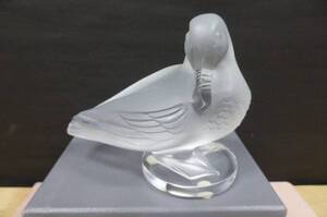 ★共箱・保管品★　ラリック　クリスタル　 LALIQUE　鳥　カモ　クリスタル　置物　オブジェ　