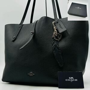 1円～【未使用級】入手困難品 コーチ COACH トートバッグ ビジネスバッグ ブリーフケース A4 2way レザー メンズ レディース ブラック 黒