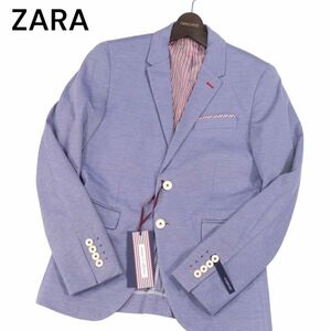 【新品 未使用】 ZARA MAN ザラ マン 通年 ストレッチ★ コンフォート ブレザー テーラード ジャケット Sz.44　メンズ　I4T00476_2#O