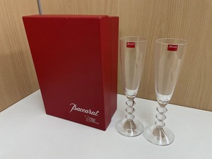 ★未使用★Baccarat バカラ シャンパンフルート グラス ペア 直接お渡し歓迎 AZK614786大