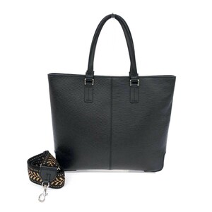 新品同様◆FURLA フルラ メンシリオ 2WAYバッグ◆MB00052 BX1531 ブラック パルメラートカーフスキン ユニセックス トート ショルダー bag