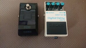 ジャンクBOSSエフェクターDigital Delay DD-3チューナーKORG PB-01 セット中古品