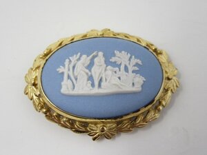 ◆WEDGWOOD　ウェッジウッド　ブローチ　アクセサリー　ブルー系　中古◆4519