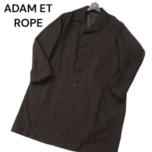 ADAM ET ROPE アダム エ ロペ 通年 グレンチェック柄★ オーバーサイズ ステンカラー コート Sz.M　メンズ　I4T02785_9#O