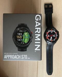 【中古品】GARMIN (ガーミン) APPROACH (アプローチ) S70 ブラック(黒) 47mm