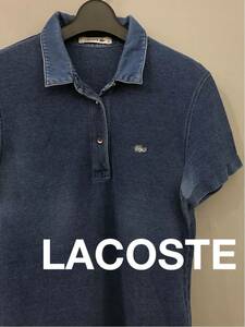 ラコステ LACOSTE レディース 服 ファッション 半袖 鹿の子 シャツ ボロ 色褪せ ！△&