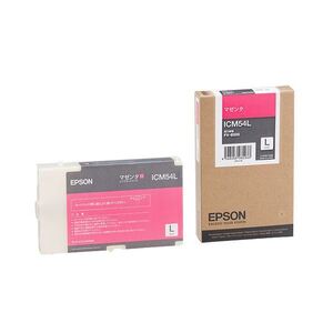 【新品】(まとめ) エプソン EPSON インクカートリッジ マゼンタ Lサイズ ICM54L 1個 〔×10セット〕