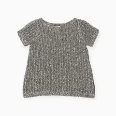 激レア　CHANEL シャネル　コットンニット　Tシャツ　半袖　グレー　40