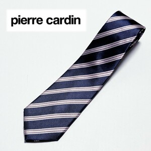 《pierre cardin ピエールカルダン》新品 イタリア製 シルク100% 英国式 レジメンタル柄ネクタイ ビジネス プレゼントにも S0498