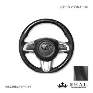 REAL レアル ステアリング DAIHATSU/ダイハツ トール 900系 オリジナルシリーズ ガングリップ ブラックカーボン ブラック ユーロステッチ