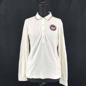 Munsingwear★ゴルフ/長袖ポロシャツ【women’s size -M/白/white】Tops/Shirts◆BH70