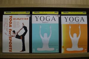 DVD はじめよう! ヨガ + YOGA basics + power yoga 計3本セット ※ケース無し発送 レンタル落ち ZR1721