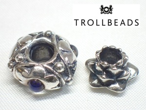 12165[A]【TROLLBEADS◆トロールビーズ】チャーム ペンダントトップ/silver シルバー/925S LAA刻印あり/アクセサリーパーツ 2点セット♪