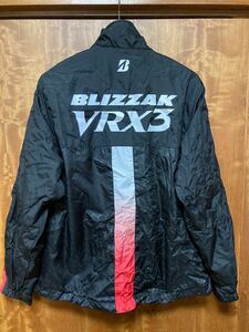 美品 BRIDGESTONE ブリヂストン BLIZZAK VRX3 プリント入りジャケット Lサイズ ブルゾン ブラック