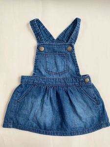 babyGAP 12-18months 80CM 0歳1歳女の子おしゃれデニムワンピース ジャンスカ 夏お出掛け 赤ちゃんおめかしデニムジャンパースカート