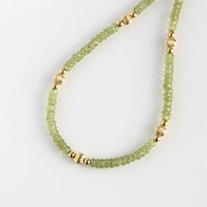 K18YG ペリドット ネックレス gold peridot necklace