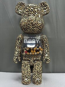 BE@RBRICK x MY FIRST BE@RBRICK B@BY LEOPARD 1000％ by MEDICOM TOY 豹柄 ベアブリック 置物 美品 箱なし 希少 中古