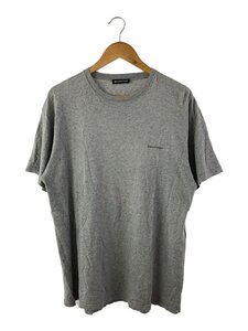 BALENCIAGA◆LS/ロゴプリントTシャツ/S/コットン/GRY/556150 TYK28