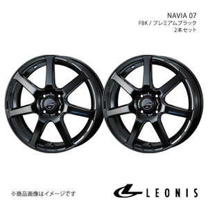 LEONIS/NAVIA 07 デミオ DJ系 アルミホイール2本セット【17×6.5J 4-100 INSET42 PBK】0039560×2