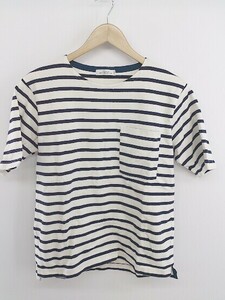 ◇ green label relaxing UNITED ARROWS ボーダー 半袖 Tシャツ カットソー サイズS ホワイト ネイビー メンズ P