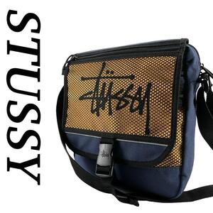 希少　入手困難　STUSSY　オールドステューシー　ショルダーバッグ　クロスボディ　キャンバス　ヴィンテージ　ビックロゴ