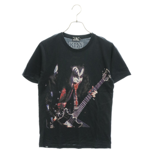 HYSTERIC GLAMOUR ヒステリックグラマー KISS キス フロントロゴプリント半袖カットソー 半袖Tシャツ ブラック 0261CT13