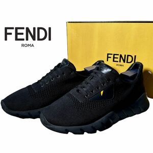 【本物保証】極上美品◆ FENDI フェンディ ◆モンスター ファブリック スニーカー シューズ 7E1096 4SV F0MQ0 サイズ 25cm相当