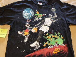 1993　Vintage NIKE T-shirts　Air Jordan 8 looney tunes　銀タグ　米国製　size　XL 　