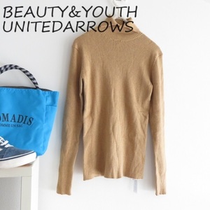 送料込 匿名配送 新品 タグ付き　BEAUTY&YOUTH UNITED ARROWS　ビューティアンドユース　ユナイテッドアローズ　洗えるwool　リブニット 