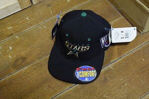 デッドストック品90SビンテージSTARTERスターターNHLホッケーDALLAS STARSダラススターズ6パネルキャップ黒緑アメカジストリート美品nt5989