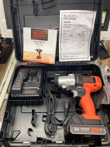 ○B9119 美品　BLACK&DECKER 18v リチウムマルチツールインパクトドライバー　EVO185I1○