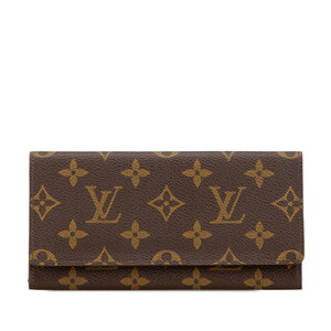 ルイ ヴィトン モノグラム ポルト サークル バイフォールド 長財布 M61820 ブラウン PVC レザー レディース LOUIS VUITTON 【中古】