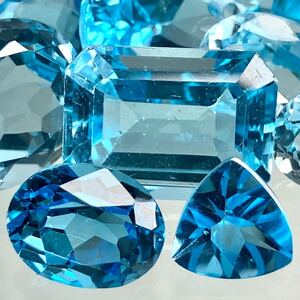 1円〜!!●天然ブルートパーズおまとめ100ct●j 約20g ルース 裸石 宝石 ジュエリー jewelry blue topaz w4ヤ4