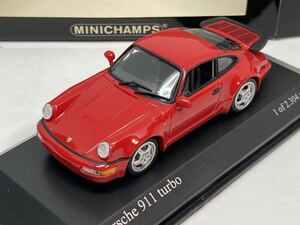 1/43 ポルシェ 911 ターボ 1990 レッド　MINICHAMPS 430069104