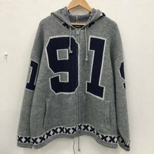 ①X-LARGE エクストララージ パーカー L グレー GRY ウール 101241021014 ニット