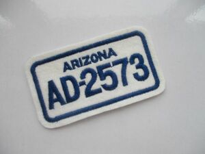 ARIZONA AD-3573 アリゾナ州 ナンバープレート ワッペン/ パッチ 刺繍 ステッカー 看板 USA グランドキャニオン アメカジ 古着 ② 486