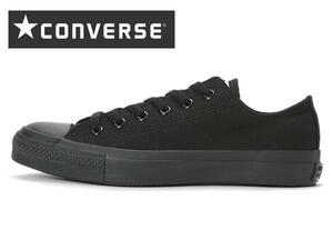 コンバース オールスター ローカット キャンバス スニーカー CONVERSE CANVAS ALL STAR OX ブラックモノクローム 25.0cm 新品